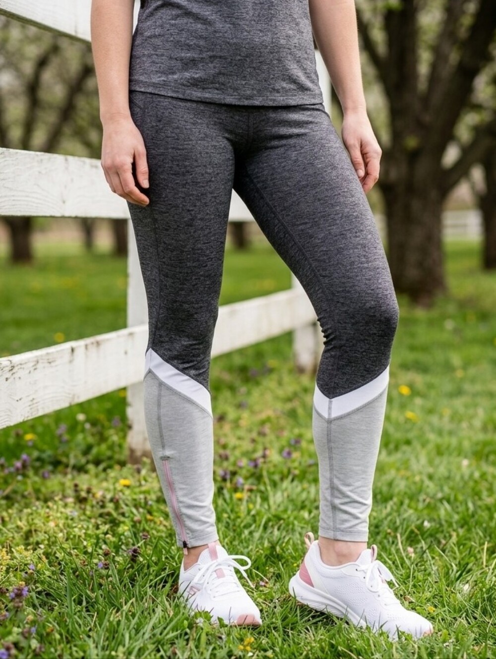 Old Navy PowerSoft Elevate Leggings Small High Rise Color Block 7/8 Zip Athletic